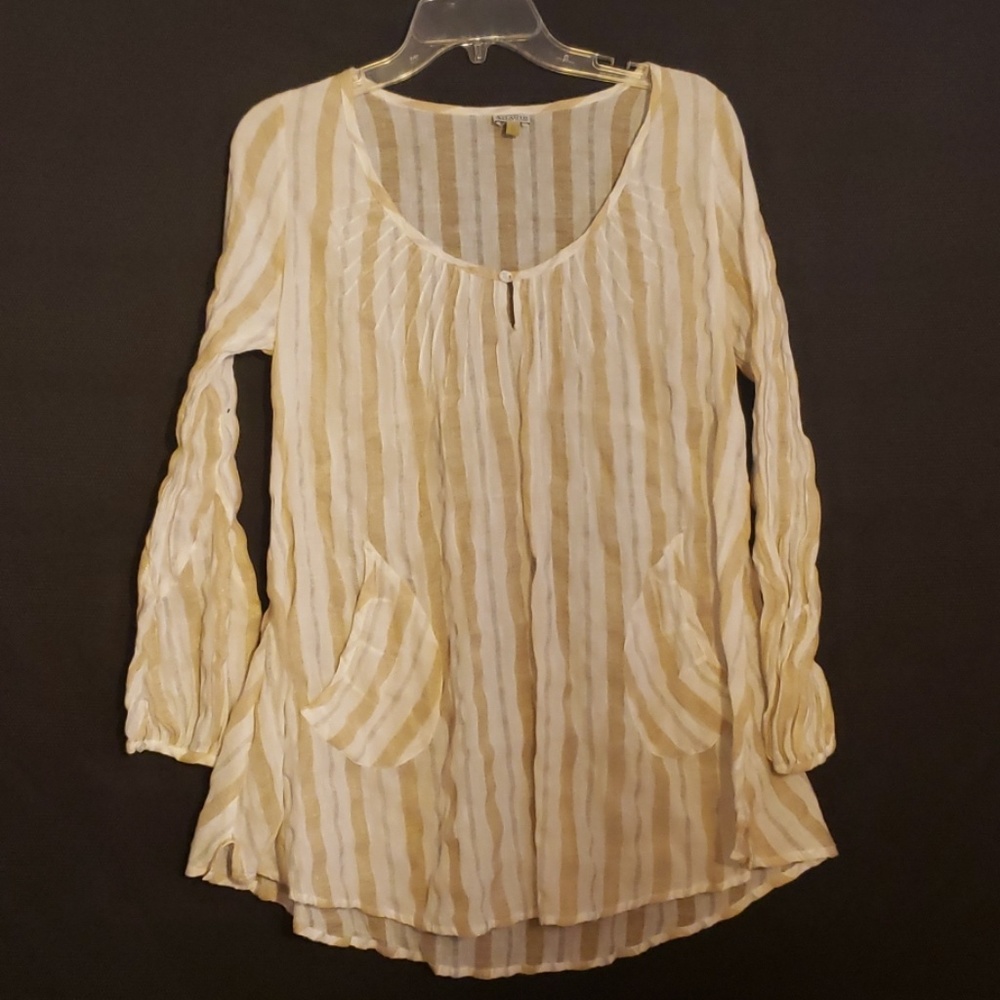 Gold silver and white tunic SIZE S